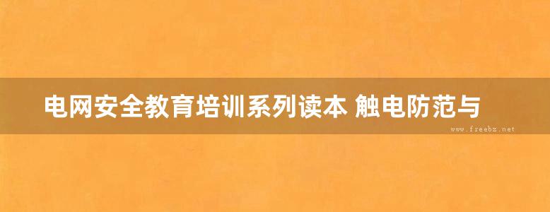 电网安全教育培训系列读本 触电防范与现场急救 山西省电力公司 编 (2012版)